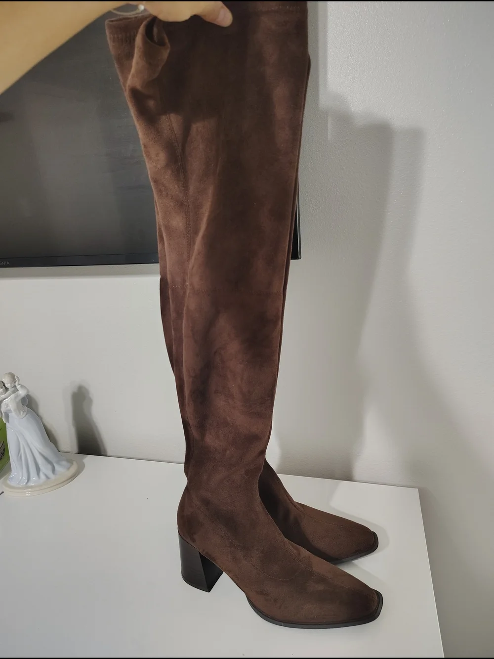 Women's Brown Over-the-Knee Block Heel Boots